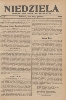 Niedziela : tygodniowy dodatek bezpłatny.1929, nr 52 (29 grudnia)