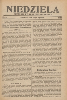 Niedziela : tygodniowy dodatek bezpłatny.1930, nr 2 (12 stycznia)