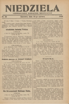 Niedziela : tygodniowy dodatek bezpłatny.1930, nr 23 (15 czerwca)