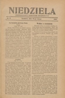 Niedziela : tygodniowy dodatek bezpłatny.1931, nr 8 (22 lutego)