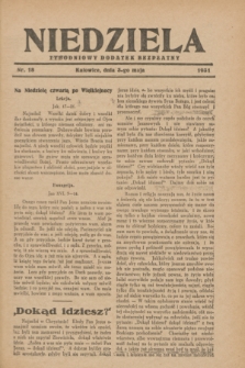 Niedziela : tygodniowy dodatek bezpłatny.1931, nr 18 (3 maja)