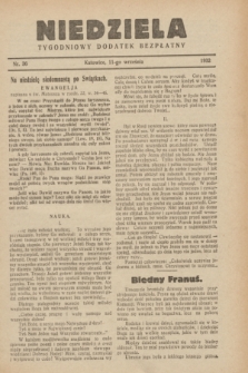 Niedziela : tygodniowy dodatek bezpłatny.1932, nr 36 (11 września)