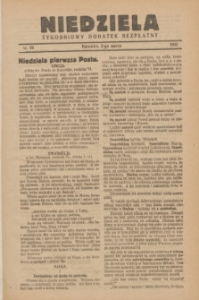 Niedziela : tygodniowy dodatek bezpłatny.1933, nr 10 (5 marca)