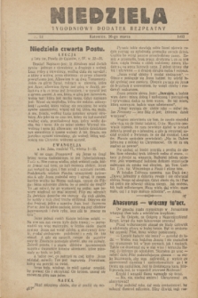 Niedziela : tygodniowy dodatek bezpłatny.1933, nr 13 (26 marca)