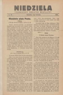 Niedziela : tygodniowy dodatek bezpłatny.1933, nr 14 (2 kwietnia)