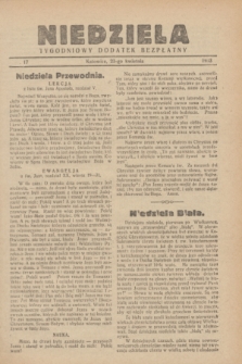 Niedziela : tygodniowy dodatek bezpłatny.1933, nr 17 (23 kwietnia)