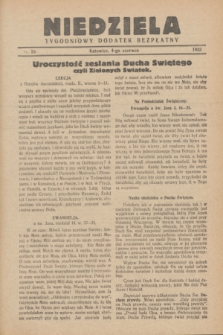 Niedziela : tygodniowy dodatek bezpłatny.1933, nr 23 (4 czerwca)