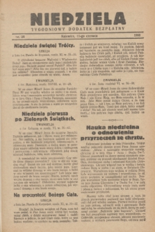 Niedziela : tygodniowy dodatek bezpłatny.1933, nr 24 (11 czerwca)