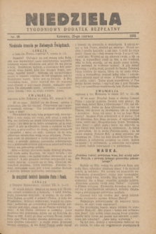 Niedziela : tygodniowy dodatek bezpłatny.1933, nr 26 (25 czerwca)