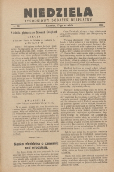 Niedziela : tygodniowy dodatek bezpłatny.1933, nr 38 (17 września)