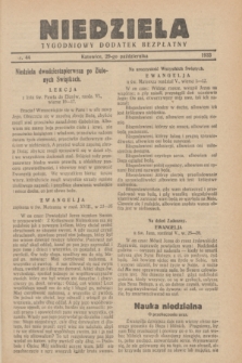 Niedziela : tygodniowy dodatek bezpłatny.1933, nr 44 (29 października)