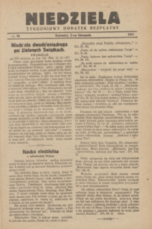 Niedziela : tygodniowy dodatek bezpłatny.1933, nr 45 (5 listopada)
