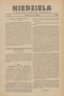 Niedziela : tygodniowy dodatek bezpłatny.1933, nr 50 (10 grudnia)