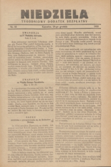 Niedziela : tygodniowy dodatek bezpłatny.1933, nr 52 (24 grudnia)
