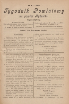 Tygodnik Powiatowy na powiat Rybnicki : organ urzędowy.1929, nr 9 (2 marca)
