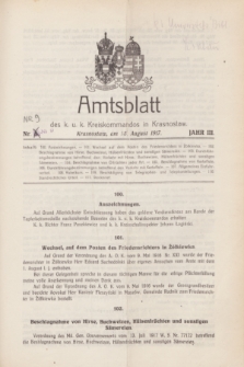 Amtsblatt des k. u. k. Kreiskommandos in Krasnostaw.Jg.3, Nr. 9 (15 August 1917)