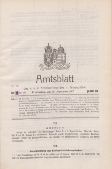 Amtsblatt des k. u. k. Kreiskommandos in Krasnostaw.Jg.3, Nr. 10 (15 September 1917)