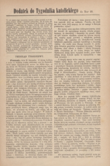 Dodatek do Tygodnika katolickiego do Nru 48.[T.7] ([30 listopada] 1866)