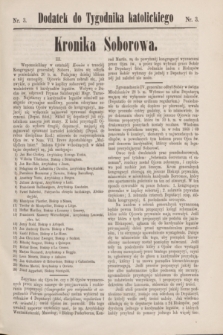 Dodatek do Tygodnika katolickiego.[T.11], nr 3 ([21 stycznia] 1870)