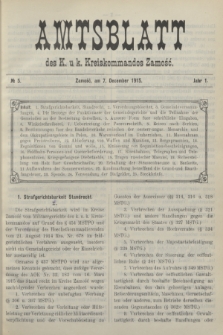 Amtsblatt des K. u. k. Kreiskommandos Zamość.J.1, № 5 (7 December 1915)