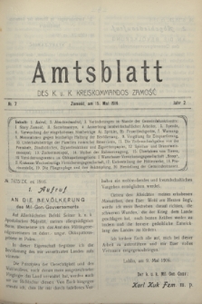Amtsblatt des K. u. K. Kreiskommandos Zamość.J.2, № 7 (15 Mai 1916)