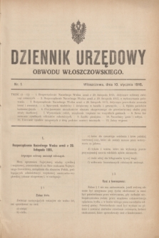 Dziennik Urzędowy Obwodu Włoszczowskiego.1916, nr 1 (10 stycznia)