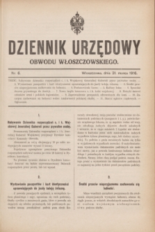 Dziennik Urzędowy Obwodu Włoszczowskiego.1916, nr 6 (31 marca)