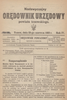 Orędownik Urzędowy powiatu tczewskiego. R.4, nr 26 (23 czerwca 1923) - nadzwyczajny