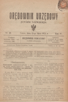 Orędownik Urzędowy powiatu tczewskiego. R.4, nr 28 (12 lipca 1923)