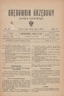 Orędownik Urzędowy powiatu tczewskiego. R.4, nr 29 (19 lipca 1923)
