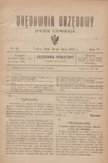 Orędownik Urzędowy powiatu tczewskiego. R.4, nr 30 (26 lipca 1923)