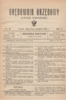 Orędownik Urzędowy powiatu tczewskiego. R.4, nr 31 (2 sierpnia 1923)