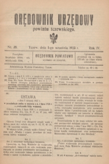 Orędownik Urzędowy powiatu tczewskiego. R.4, nr 35 (1 września 1923)
