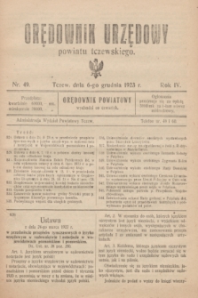 Orędownik Urzędowy powiatu tczewskiego. R.4, nr 49 (6 grudnia 1923)