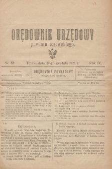 Orędownik Urzędowy powiatu tczewskiego. R.4, nr 52 (29 grudnia 1923)