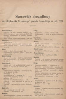 Orędownik Urzędowy powiatu Tczewskiego. R.5, Skorowidz abecadłowy (1924)