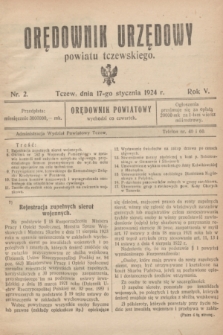 Orędownik Urzędowy powiatu tczewskiego. R.5, nr 2 (17 stycznia 1924)