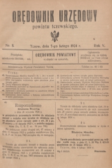 Orędownik Urzędowy powiatu tczewskiego. R.5, nr 5 (7 lutego 1924)