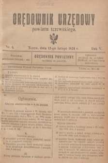 Orędownik Urzędowy powiatu tczewskiego. R.5, nr 6 (12 lutego 1924)