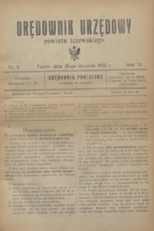 Orędownik Urzędowy powiatu tczewskiego. R.6, nr 4 (29 stycznia 1925)
