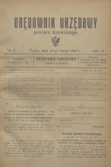 Orędownik Urzędowy powiatu tczewskiego. R.6, nr 8 (26 lutego 1925)