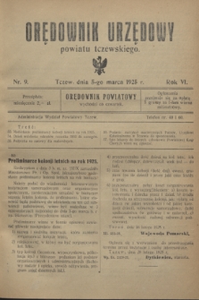 Orędownik Urzędowy powiatu tczewskiego. R.6, nr 9 (5 marca 1925)