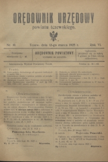 Orędownik Urzędowy powiatu tczewskiego. R.6, nr 10 (12 marca 1925)