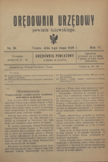 Orędownik Urzędowy powiatu tczewskiego. R.6, nr 18 (1 maja 1925)