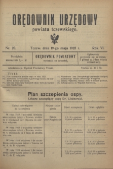 Orędownik Urzędowy powiatu tczewskiego. R.6, nr 20 (19 maja 1925)