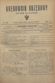 Orędownik Urzędowy powiatu tczewskiego. R.6, nr 25 (25 czerwca 1925)