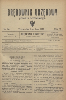 Orędownik Urzędowy powiatu tczewskiego. R.6, nr 26 (2 lipca 1925)