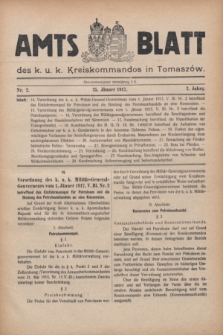 Amtsblatt des k.u.k. Kreiskommandos in Tomaszów.Jg.2, Nr. 2 (25 Jänner 1917)