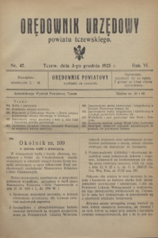 Orędownik Urzędowy powiatu tczewskiego. R.6, nr 47 (3 grudnia 1925)