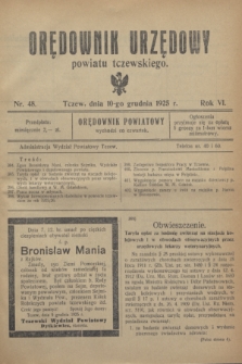 Orędownik Urzędowy powiatu tczewskiego. R.6, nr 48 (10 grudnia 1925)